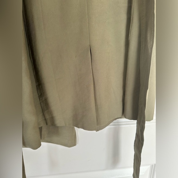 Banana Republic Olive Green Trench Coat Size Small - Picture 8 of 15